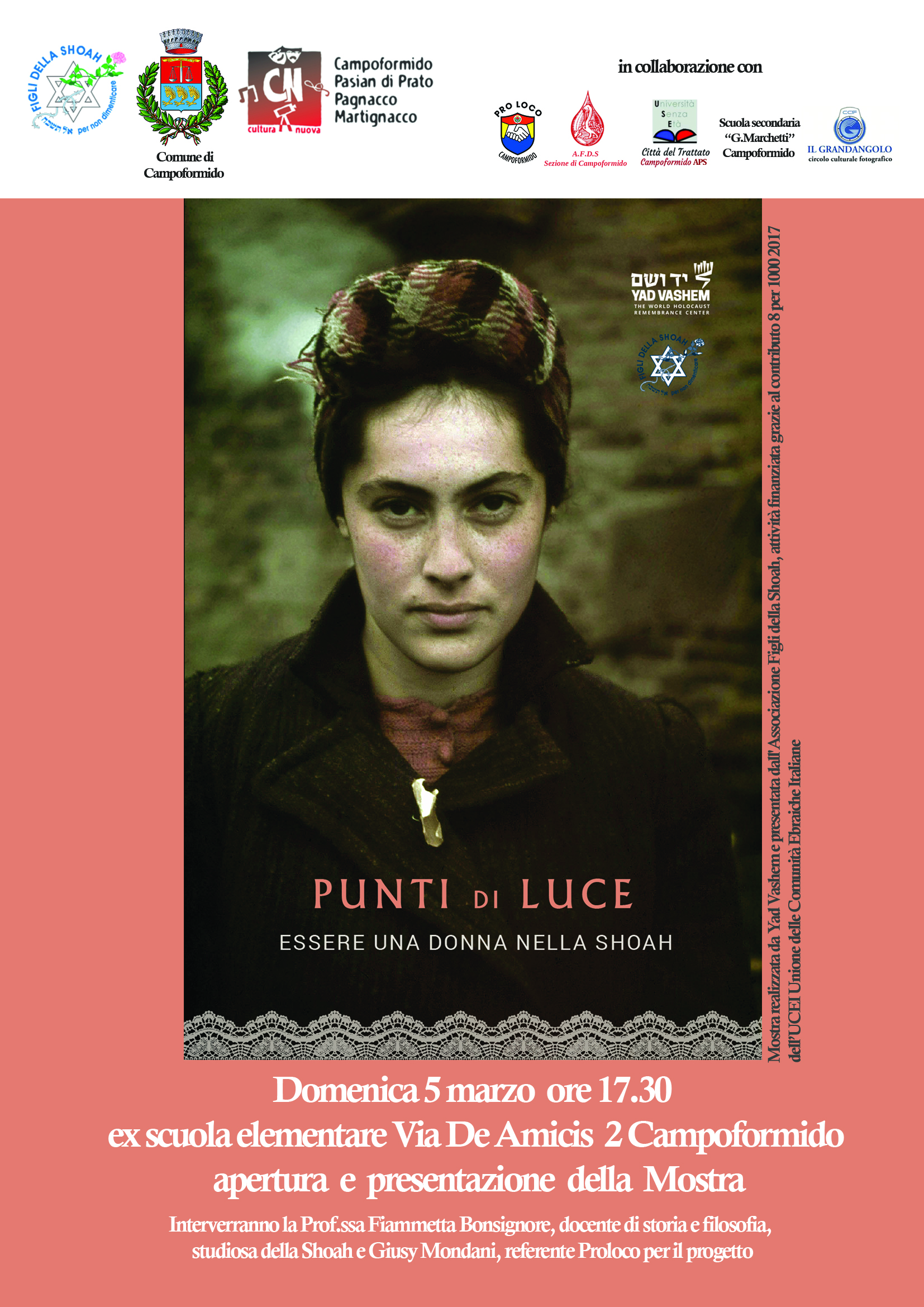 Mostra "Punti di Luce. Essere una donna nella Shoah" a Campoformido