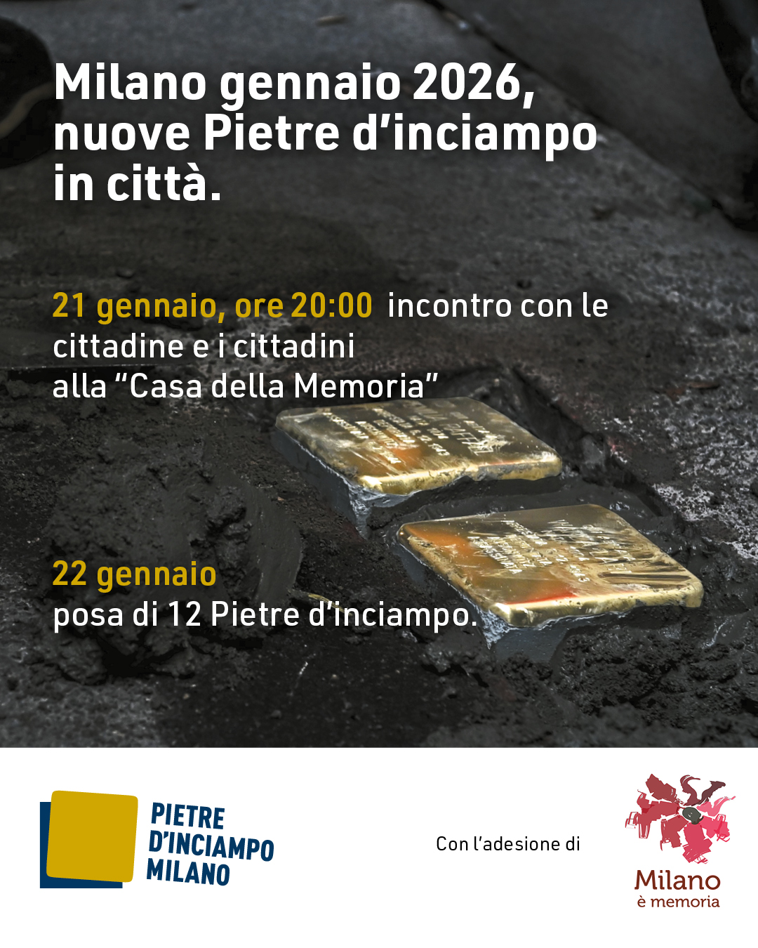 Posa di nuove Pietre d'Inciampo a Milano